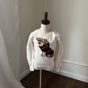 Ralph Lauren Girls Dog Knit Sweater - 6
